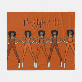 Majorette/ Dancer Fleece Deken Verbrand Sinaasappe
