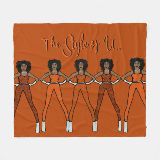 Majorette/ Dancer Fleece Deken Verbrand Sinaasappe