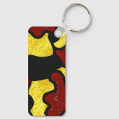 Majorette/ Dancer Keychain  Red Yellow Camo (Achterkant)