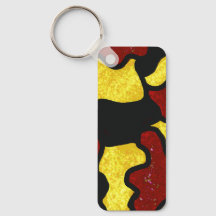 Majorette/ Dancer Keychain  Red Yellow Camo