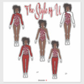 Majorette / Dancer Quick Change Stickers (Berry) (Vel)