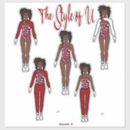 Majorette / Dancer Quick Change Stickers (Berry)