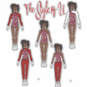 Majorette / Dancer Quick Change Stickers (Berry) (Voorkant)