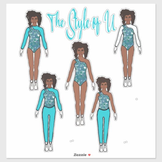 Majorette/Dancer Quick Change Stickers Carriboon (Vel)