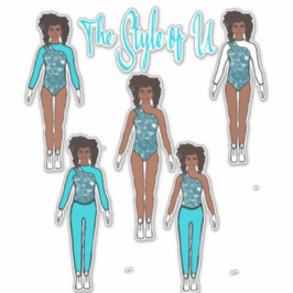 Majorette/Dancer Quick Change Stickers Carriboon