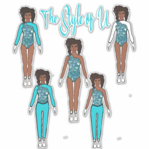 Majorette/Dancer Quick Change Stickers Carriboon