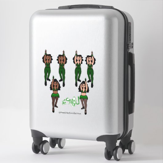 Majorette / Dancer Quick Change Stickers Groen x2 (Koffer)