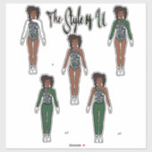 Majorette / Dancer Quick Change Stickers (Kale) (Vel)