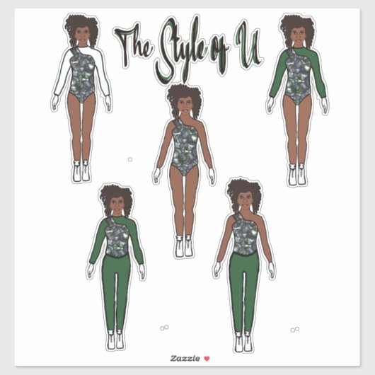 Majorette / Dancer Quick Change Stickers (Kale) (Vel)