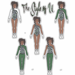 Majorette / Dancer Quick Change Stickers (Kale)