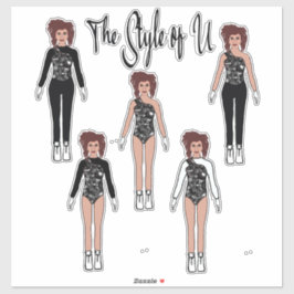 Majorette / Dancer Quick Change Stickers ( Onyx )