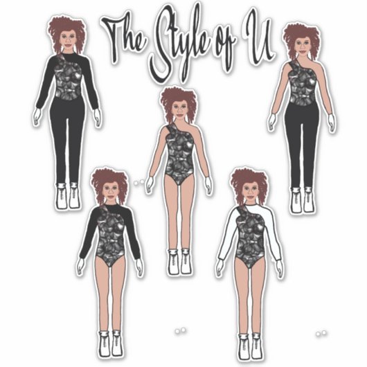 Majorette / Dancer Quick Change Stickers ( Onyx ) (Voorkant)