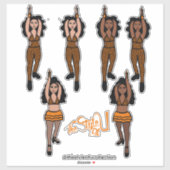 Majorette / Dancer Quick Change Stickers Orangex2 (Vel)