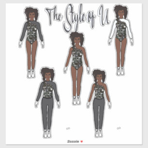 Majorette/Dancer Quick Change Stickers (Staal)