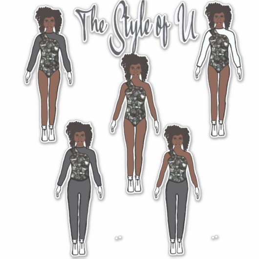 Majorette/Dancer Quick Change Stickers (Staal) (Voorkant)