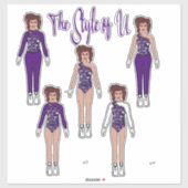 Majorette / Dancer Quick Change Stickers (Violet) (Vel)
