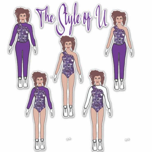 Majorette / Dancer Quick Change Stickers (Violet) (Voorkant)