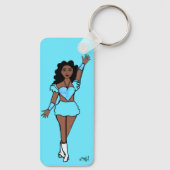 Majorette / Dancer Sleutelhanger Aqua (Achterkant)