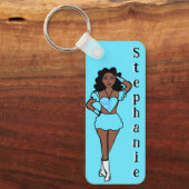 Majorette / Dancer Sleutelhanger Aqua (Voorkant)