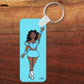 Majorette / Dancer Sleutelhanger Aqua (Achterkant)