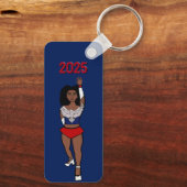 Majorette/ Dancer Sleutelhanger Blue Silver Eagle  (Achterkant)
