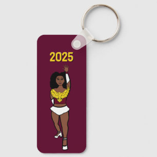 Majorette/ Dancer Sleutelhanger Maroon Gold Eagle