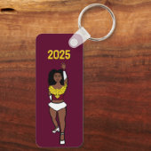 Majorette/ Dancer Sleutelhanger Maroon Gold Eagle (Achterkant)