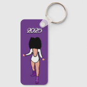 Majorette/ Dancer Sleutelhanger Paarse Tijger B (Achterkant)