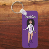 Majorette/ Dancer Sleutelhanger Paarse Tijger B (Voorkant)