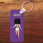 Majorette/ Dancer Sleutelhanger Paarse Tijger B (Achterkant)