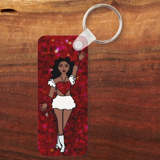 Majorette / Dancer Sleutelhanger Red Spark (Achterkant)