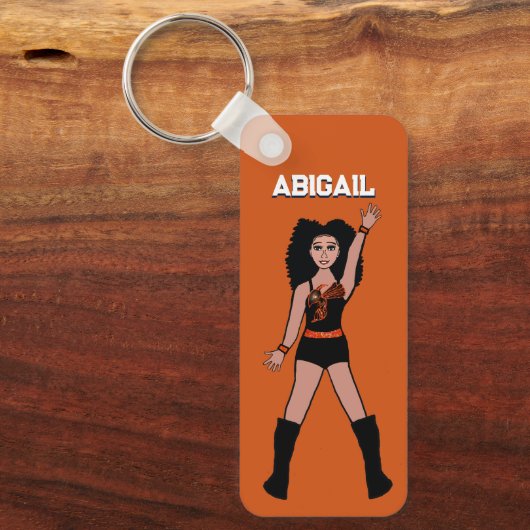 Majorette/ Dancer Sleutelhanger Sinaasappel Hornet (Voorkant)