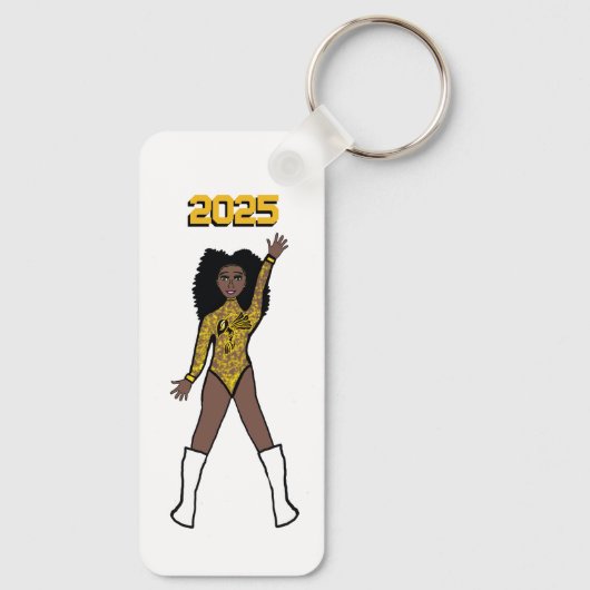 Majorette/ Dancer Sleutelhanger Yellow Hornet A (Achterkant)