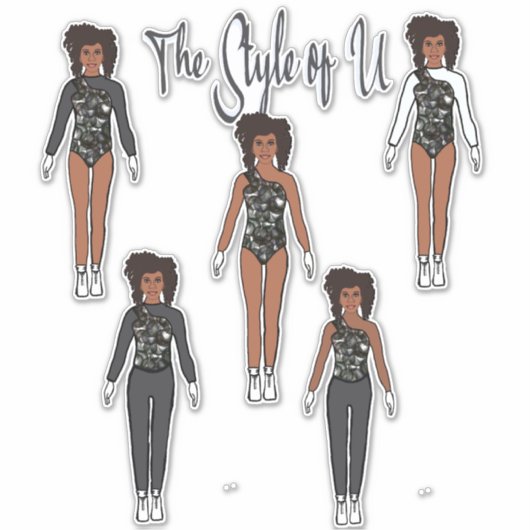 Majorette/Dancer Snelle Verandering Stickers (Staa (Voorkant)