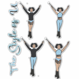 Majorette/Dancer Snelle Verandering Stickers Voorr