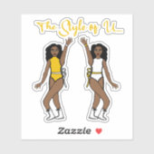 Majorette/Dancer Sticker Geel lint (Vel)