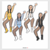 Majorette / Dancer Sticker Satin Sheer YBWB #2 (Vel)