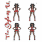 Majorette / Dancer Stickers Aardbei #2 (Voorkant)