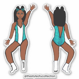 Majorette / Dancer Stickers Aqua Spark #1