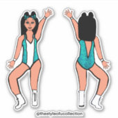 Majorette / Dancer Stickers Aqua Spark #2 (Voorkant)