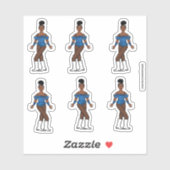 Majorette/ Dancer Stickers Blauwe Stenen (Vel)