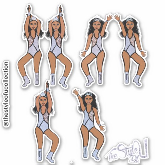 Majorette / Dancer Stickers Diamond Crown #2 (Voorkant)