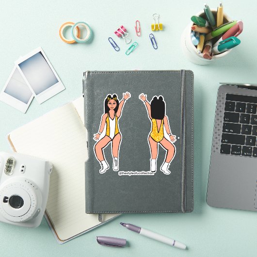Majorette / Dancer Stickers Geel Vonk #2 (iPad Cover)