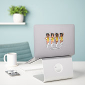 Majorette / Dancer Stickers Gele Fringe (Laptop op bureau)