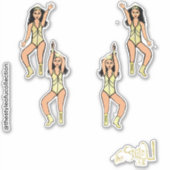 Majorette / Dancer Stickers Gold Crown #2 (Voorkant)