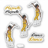 Majorette/Dancer Stickers Gold Diamond 3 (Voorkant)