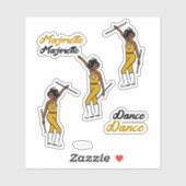 Majorette/Dancer Stickers Gold Diamond 3 (Vel)