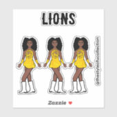 Majorette / Dancer Stickers Gold Lion A (Vel)