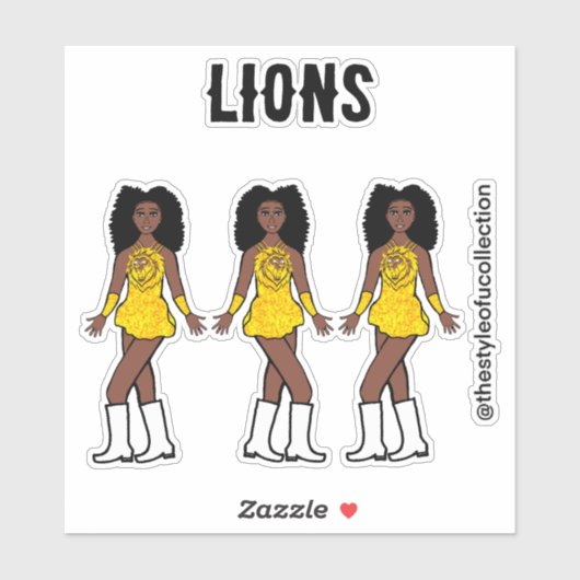 Majorette / Dancer Stickers Gold Lion A (Vel)