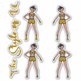 Majorette/Dancer Stickers Golden Pine 2